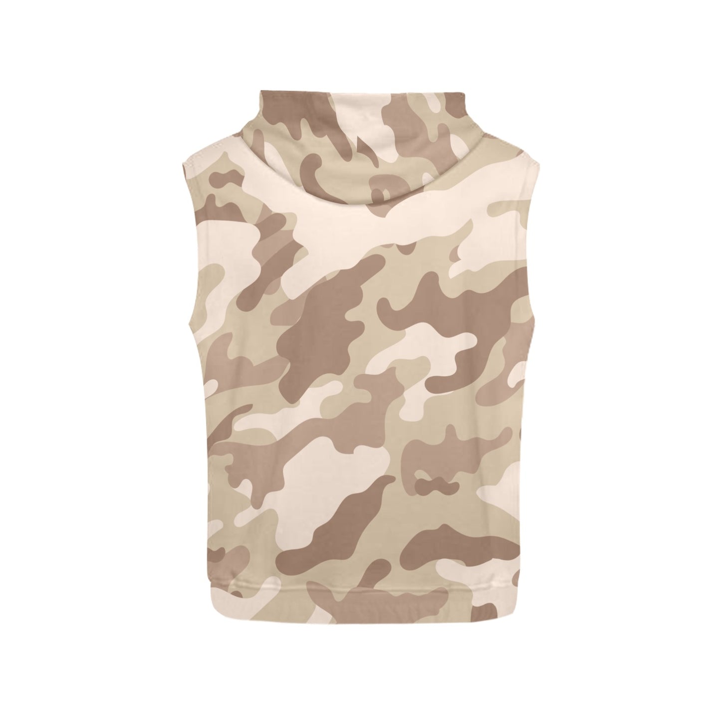 Sleeveless Camo Hoodie For Women | Desert Brown Camouflage