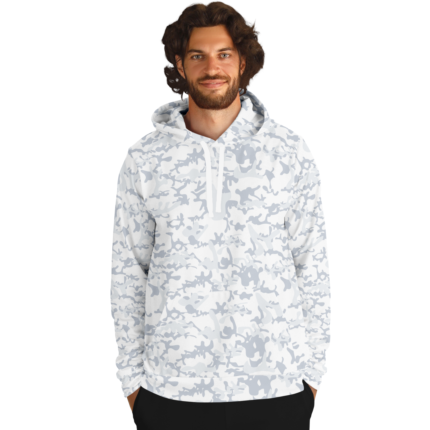 White Camo Hoodie | Army Snow Grunge