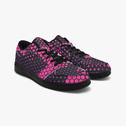 Camo Sneakers | Pink Digital Low-Top Leather Camouflage Shoes