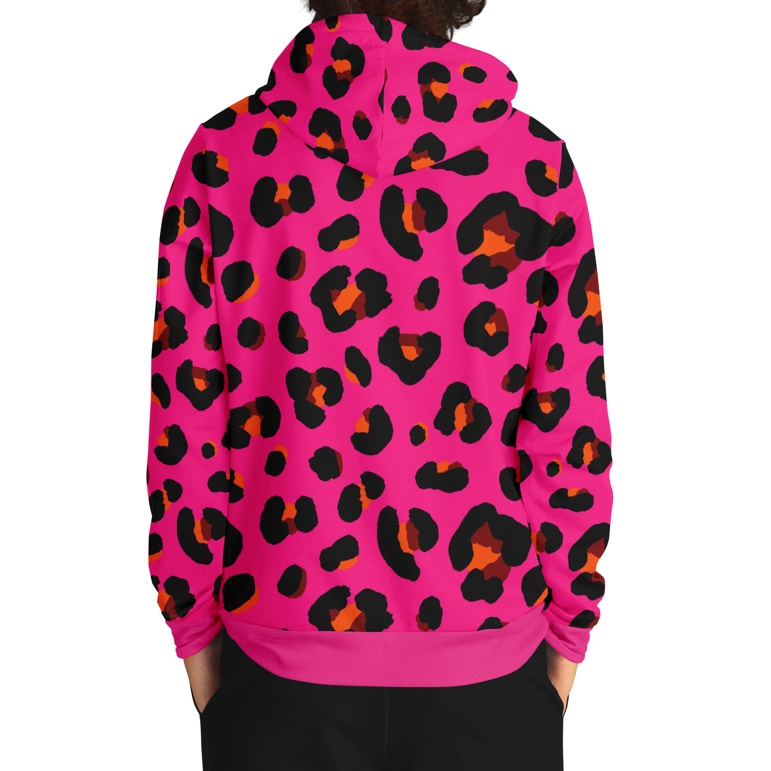 Leopard Hoodie | Cerise Pink, Orange and Black