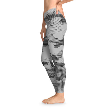 Grey Camo Leggings For Women | Mid Waist Fit