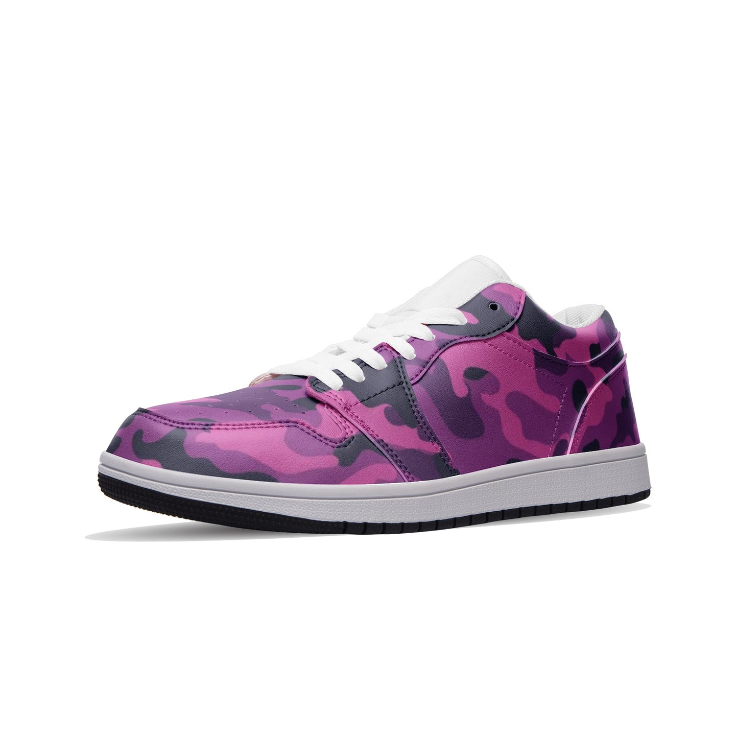 Camo Sneakers | Mixed Pink, Blue & Magenta | Unisex Low Top