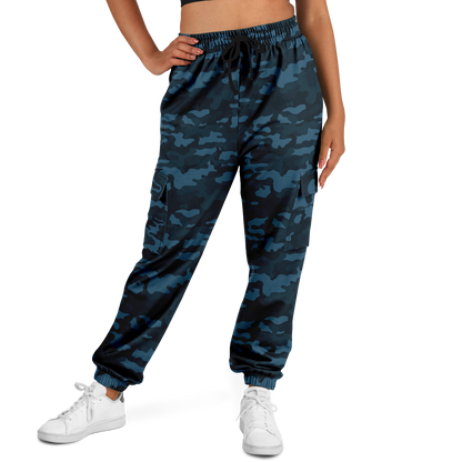 Dark Blue Camo Cargo Pants | Unisex