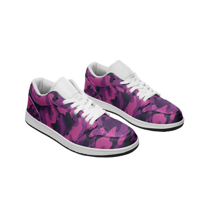 Camo Sneakers | Mixed Pink, Blue & Magenta | Unisex Low Top