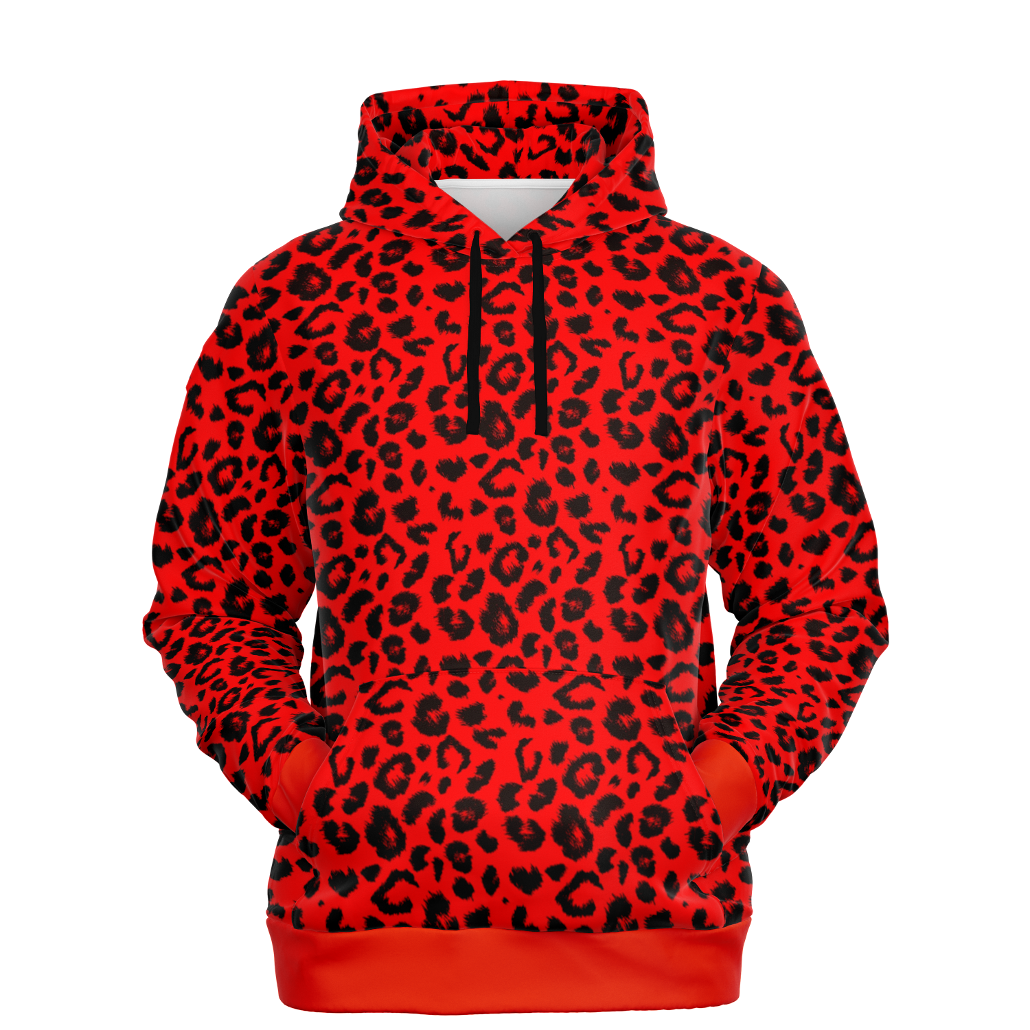 Leopard Hoodie | Unisex | Red and Black