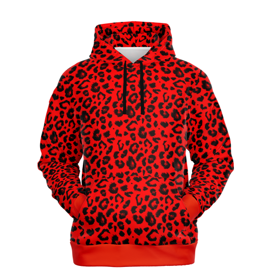 Leopard Hoodie | Unisex | Red and Black