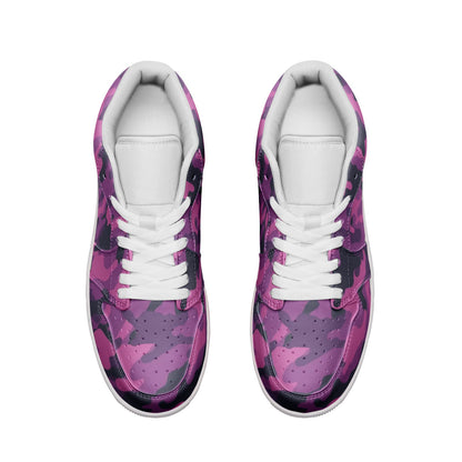 Camo Sneakers | Mixed Pink, Blue & Magenta | Unisex Low Top