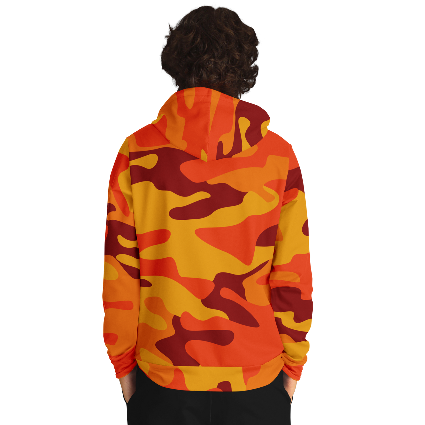 Camo Hoodie | Orange & Red Camouflage Pullover