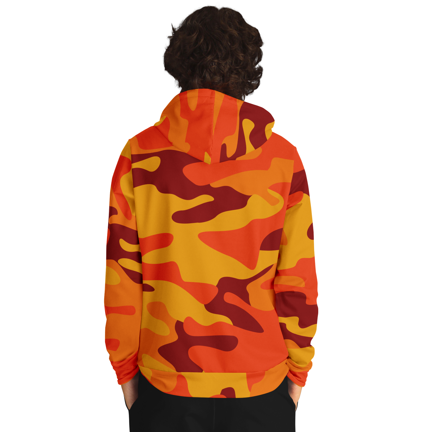 Camo Hoodie | Orange & Red Camouflage Pullover