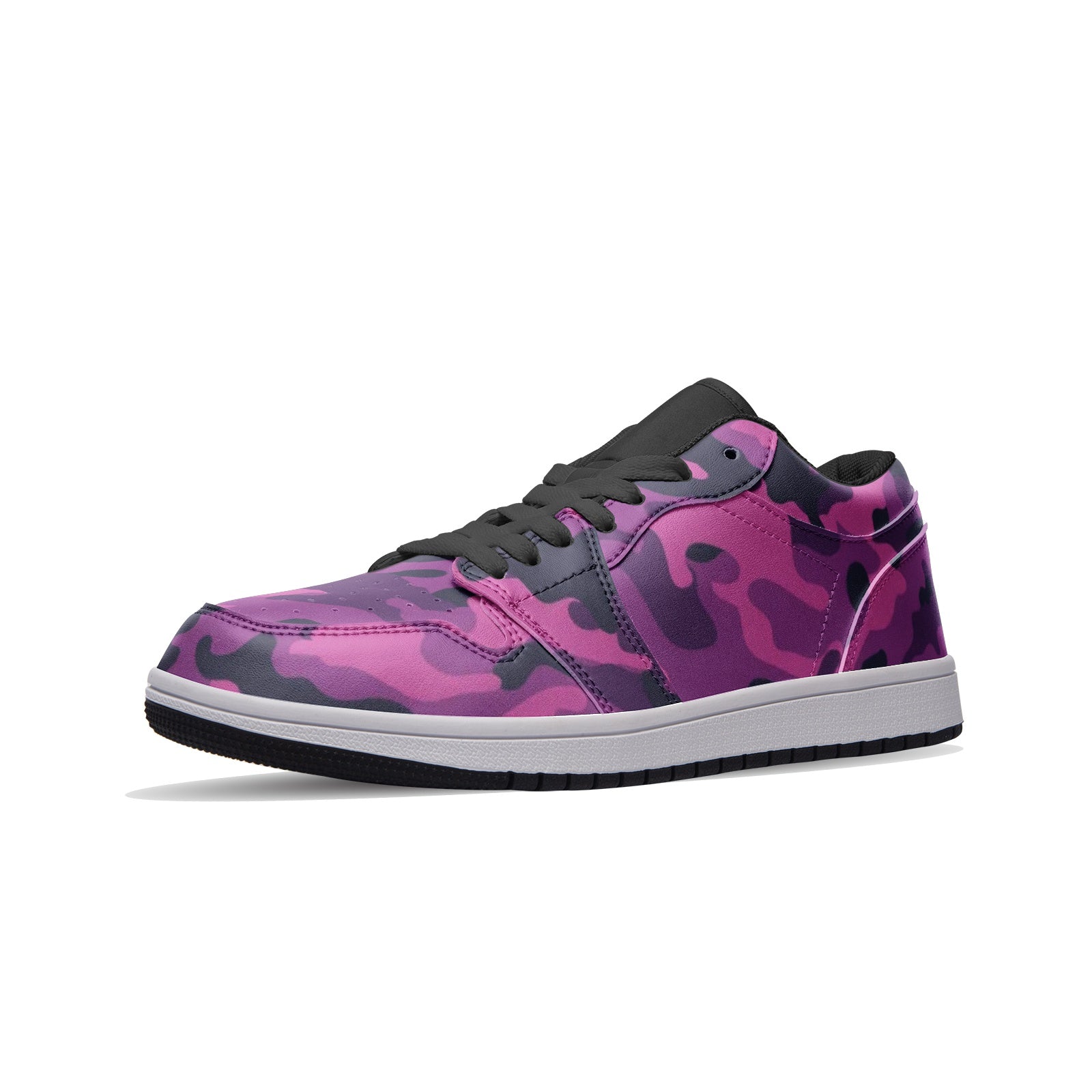 Camo Sneakers | Mixed Pink, Blue & Magenta | Unisex Low Top