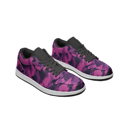 Camo Sneakers | Mixed Pink, Blue & Magenta | Unisex Low Top