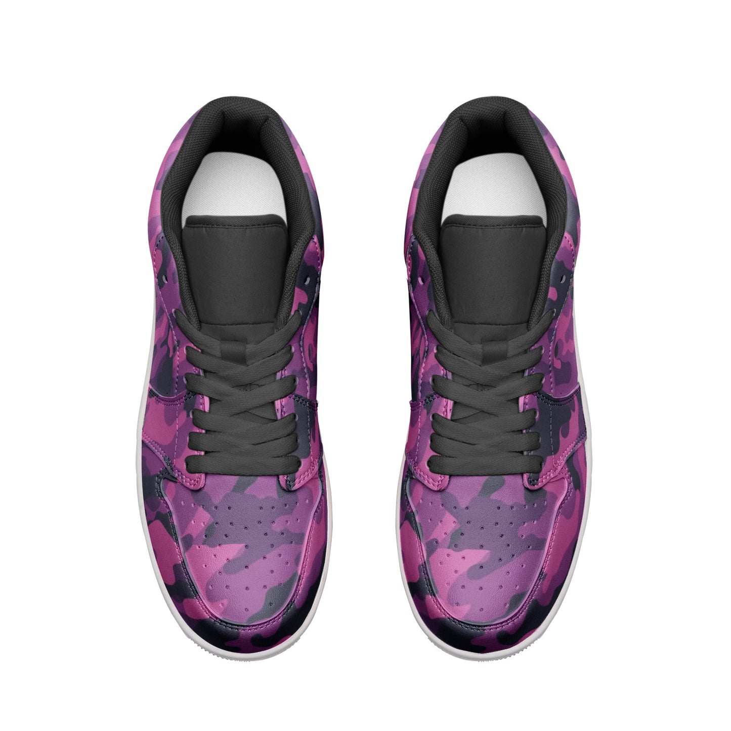 Camo Sneakers | Mixed Pink, Blue & Magenta | Unisex Low Top