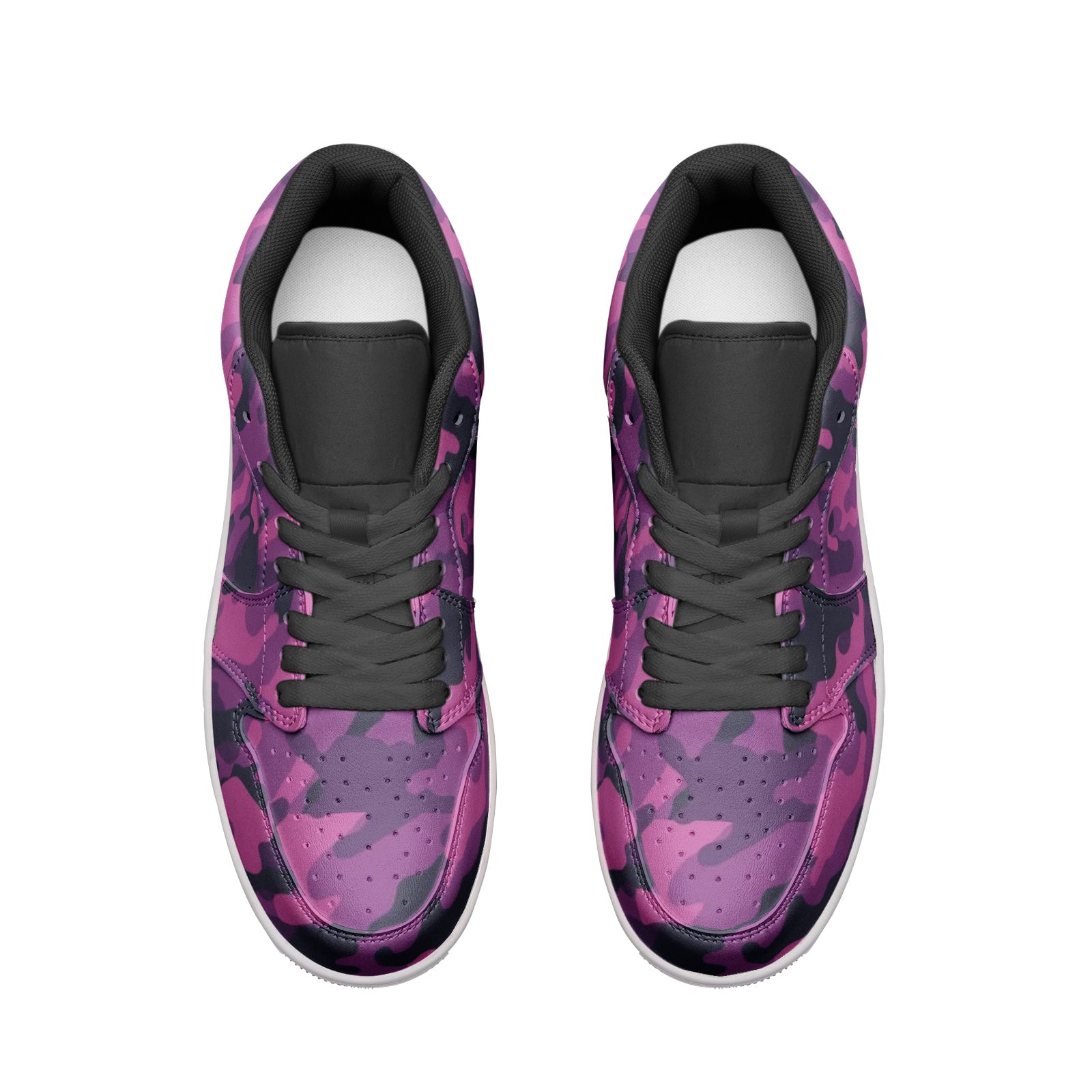 Camo Sneakers | Mixed Pink, Blue & Magenta | Unisex Low Top