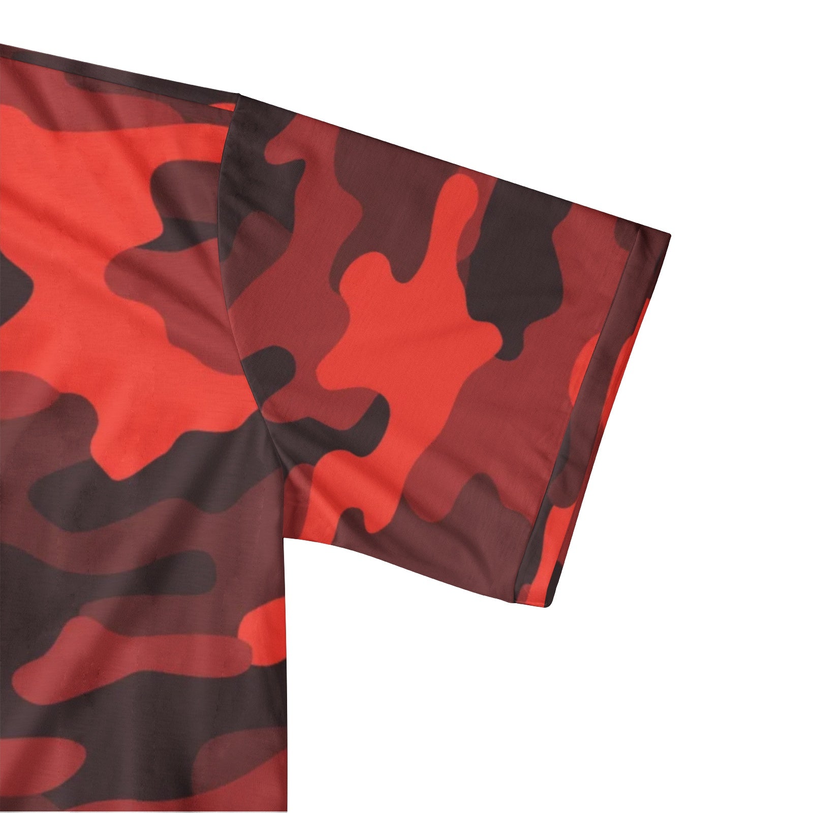 Camo Golf Shirt | Scarlet Red & Black Camouflage