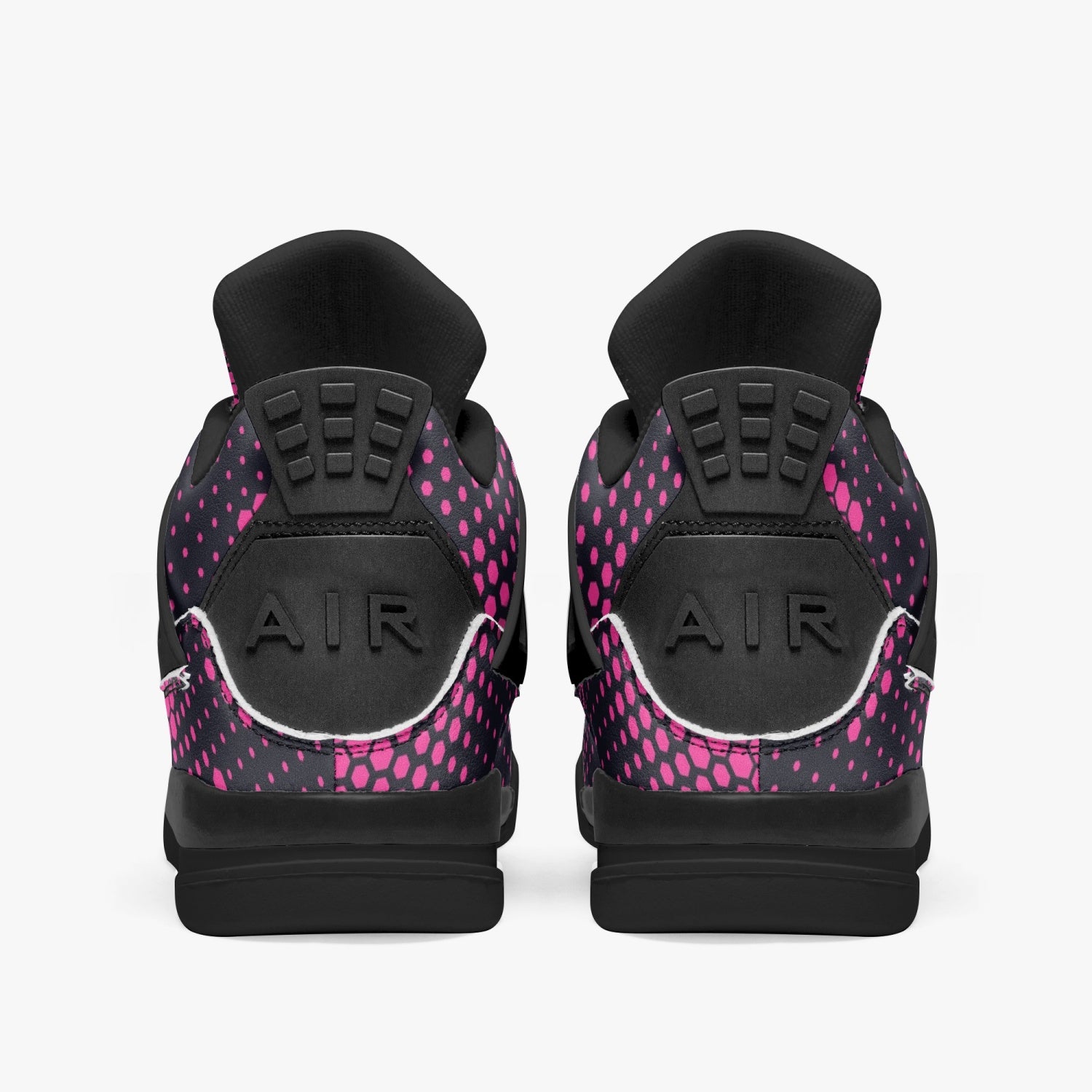 Camo Jordans AJ4 | Digital Pink Camouflage | Black Sole