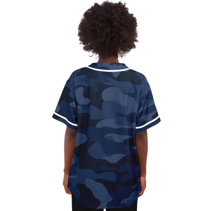 Camo Baseball Jersey | Deep Blue Camouflage