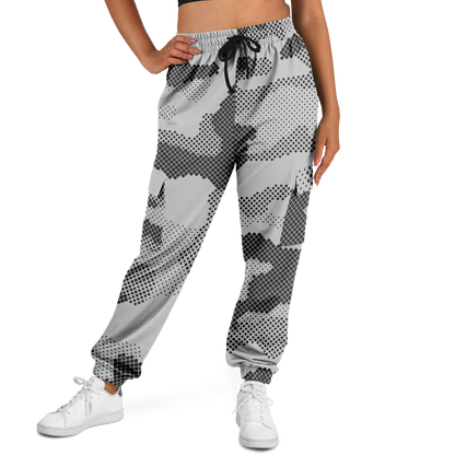 Camo Cargo Pants | Unisex | Black & White Digital Dotted