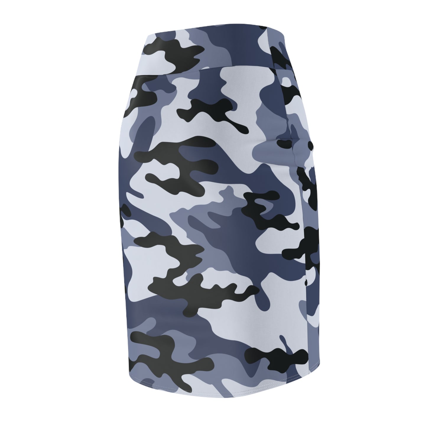 Camo Mini Skirt | Pencil Cut | Light Blue