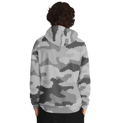 Camo Hoodie | Black & White Digital Dotted