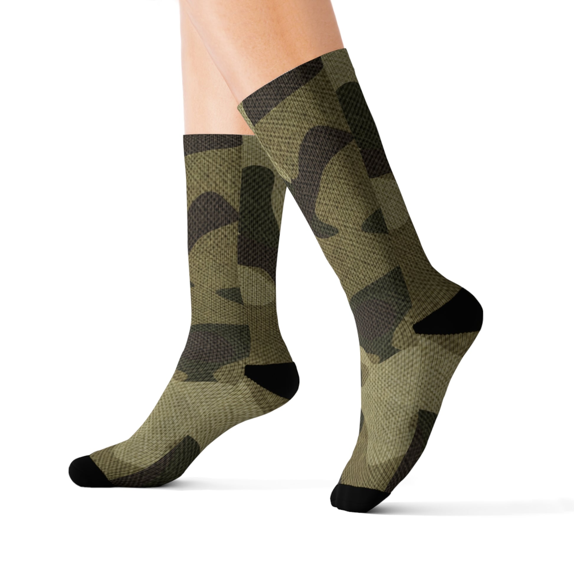 Camo Socks | Green Fabric Camouflage