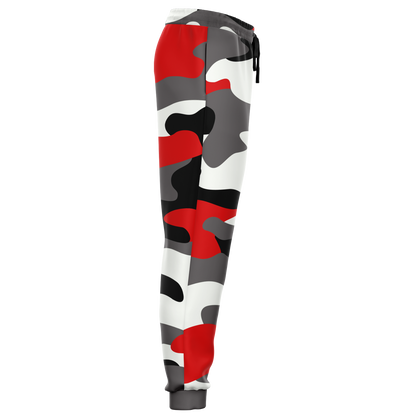 Camo Sweatpants | Unisex | Red, Black & White