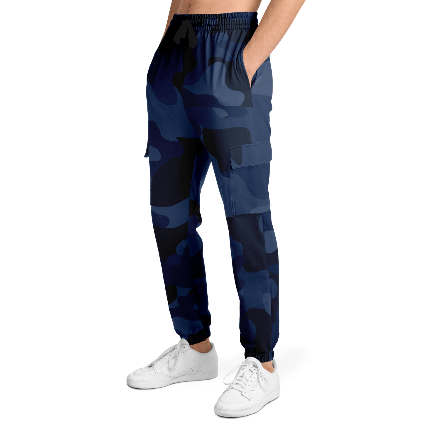 Camo Cargo Pants | Unisex | Deep Blue Camouflage