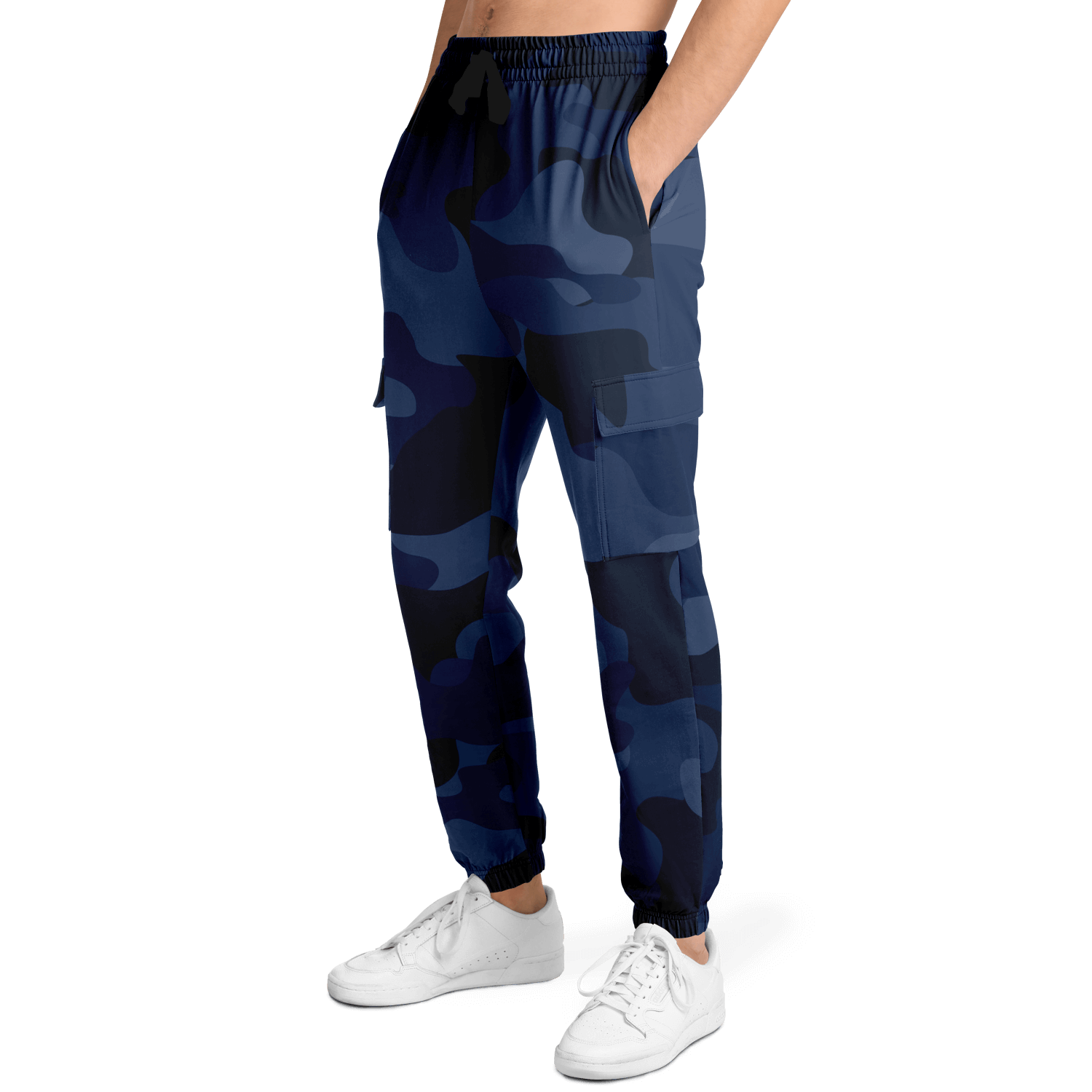 Camo Cargo Pants | Unisex | Deep Blue Camouflage