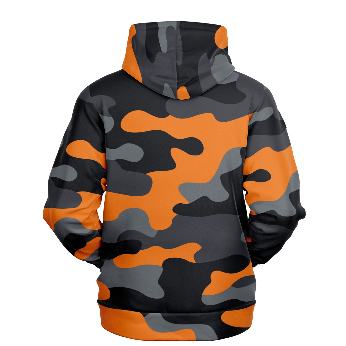 Camo Hoodie | Orange, Gray & Black Camouflage