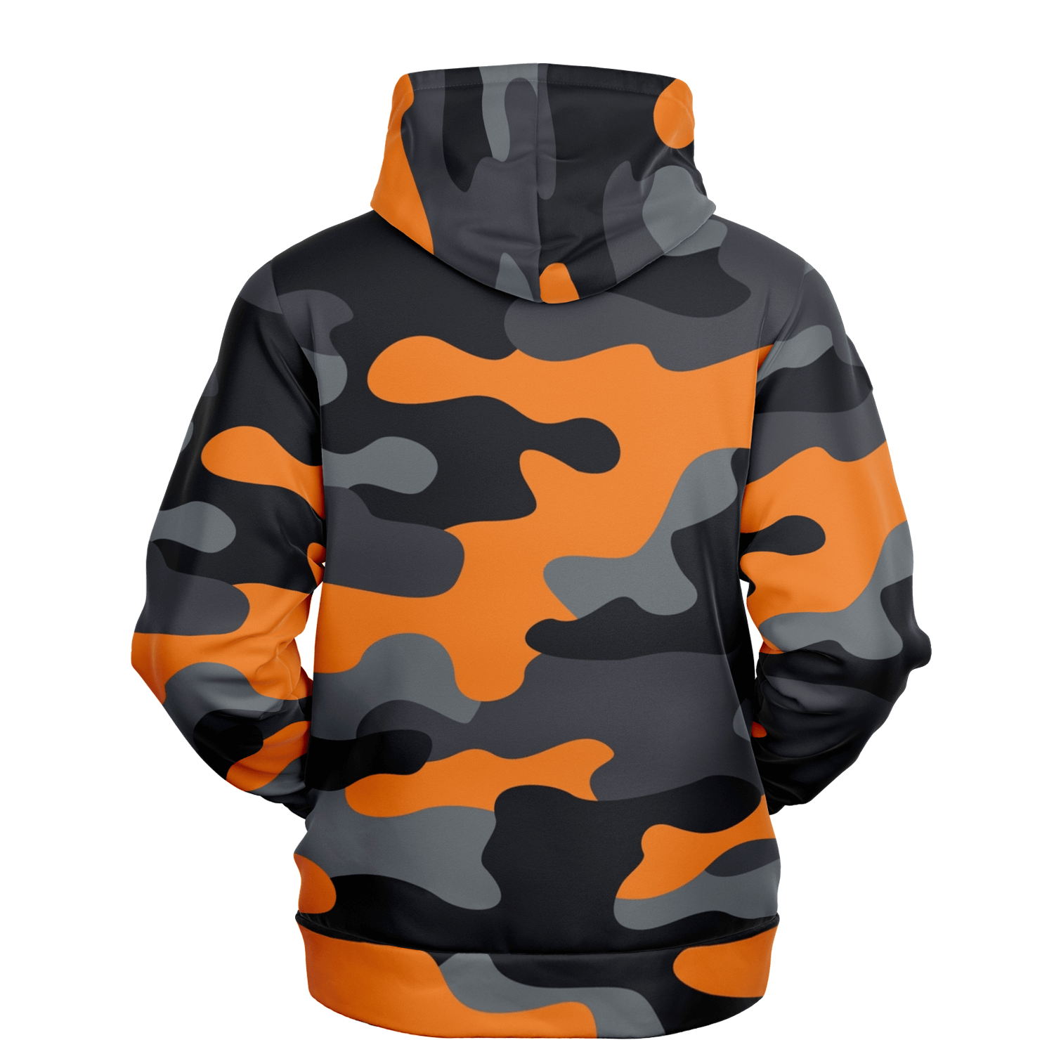 Camo Hoodie | Orange, Gray & Black Camouflage