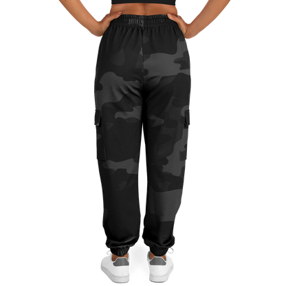 Camo Cargo Pants | Unisex | Black Camouflage