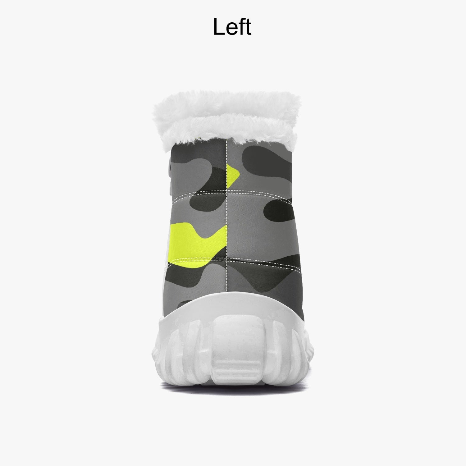 Camo Boots | Cotton-pad Fur Zipper Up | Yellow, Black & Gray