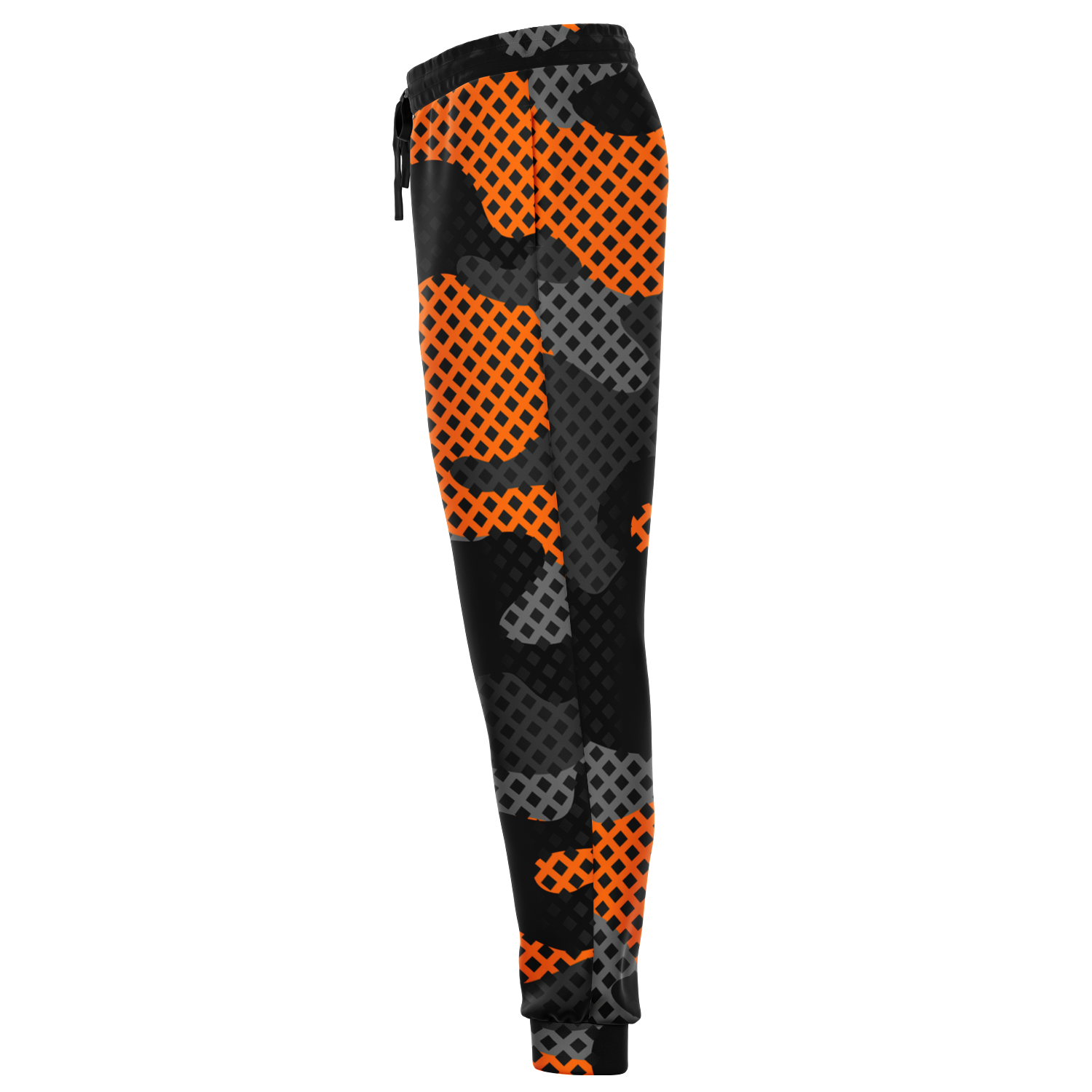 Camo Sweatpants | Unisex | Black & Orange Pixel Pattern