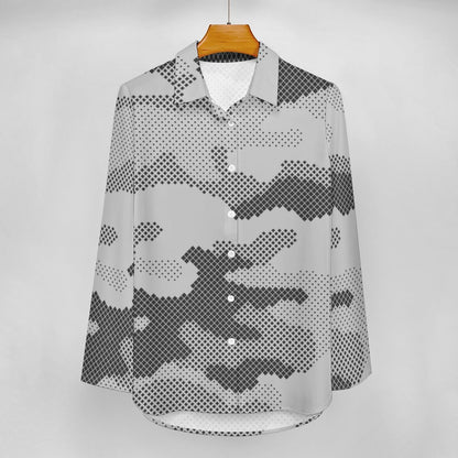 Women's Button-Up Camo Shirt | Gray Digital