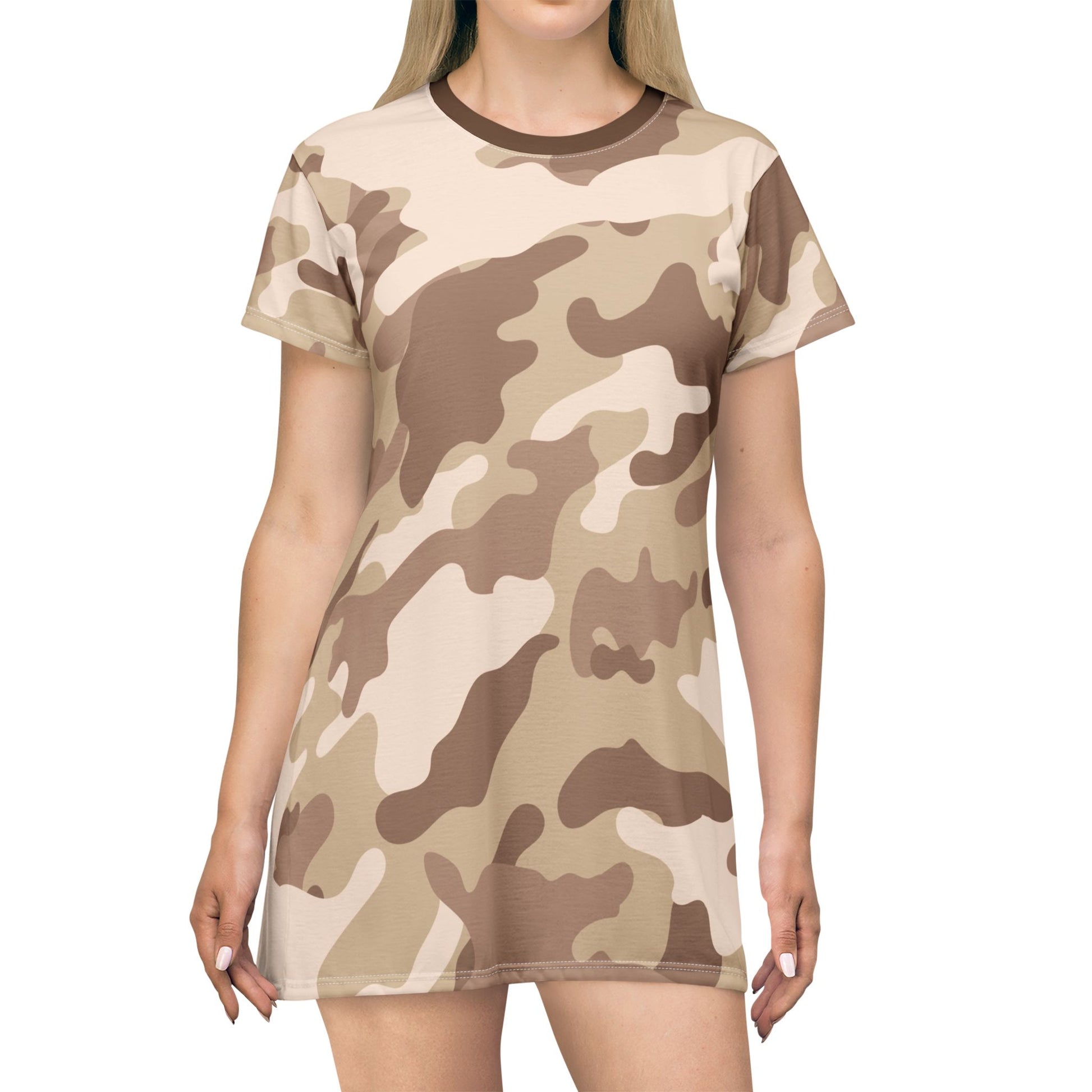 Camo T-Shirt Dress | Desert Brown Camouflage