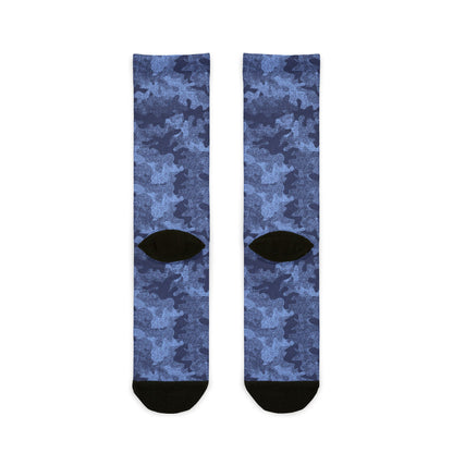 Camo Socks | Denim Blue | Sublimation Crew