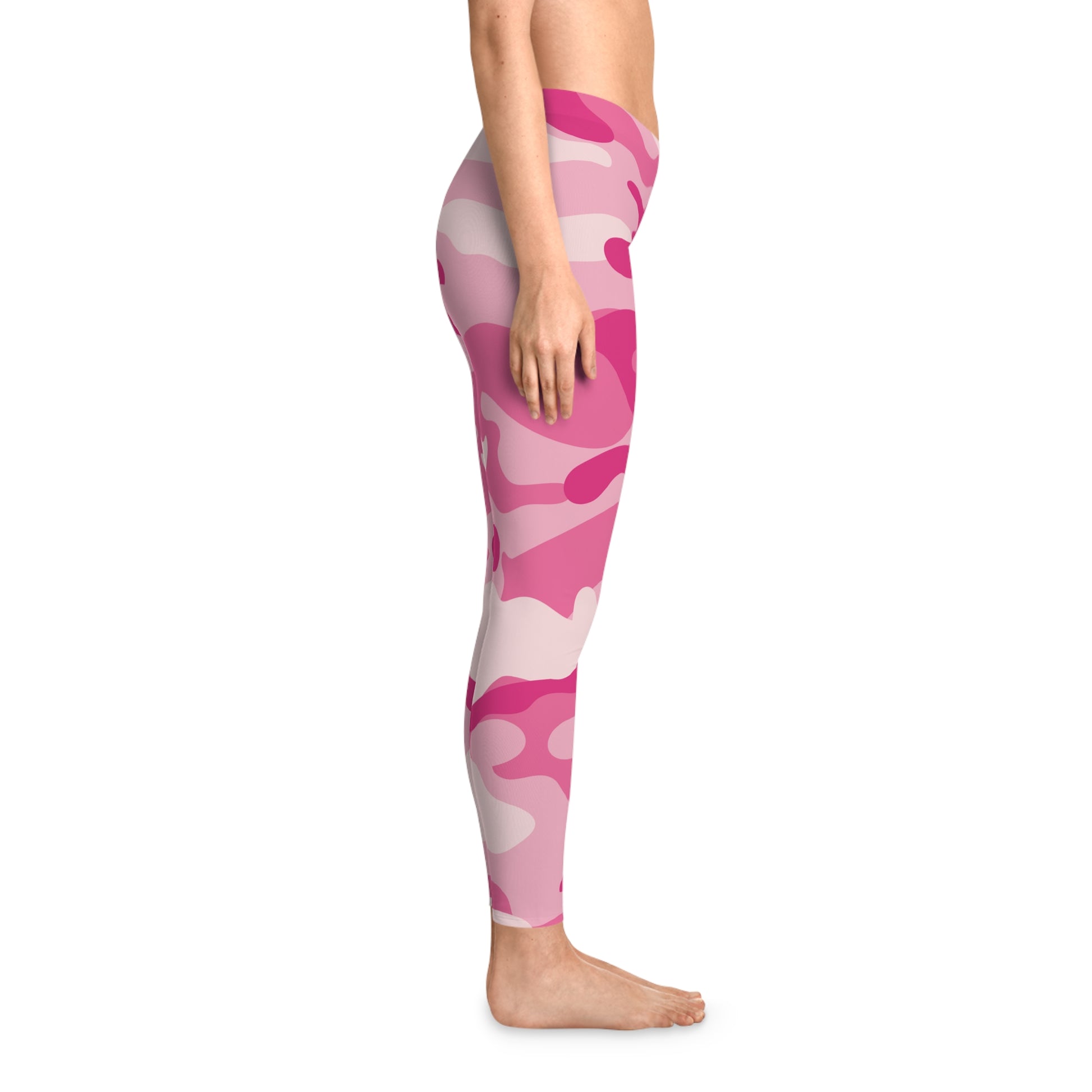 Pink Camo Leggings For Women | Mid Waist Fit