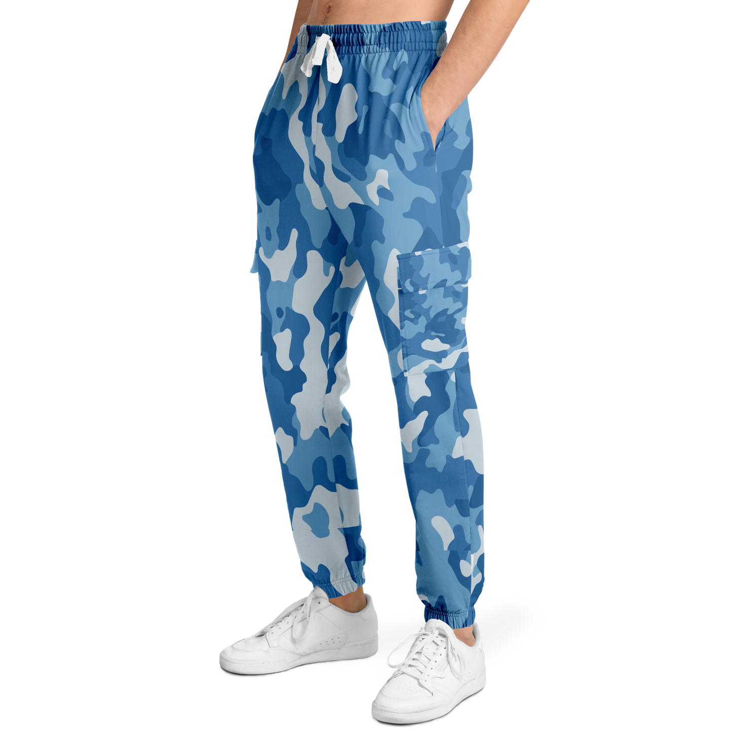 Military Blue Camo Cargo Sweatpants | Unisex