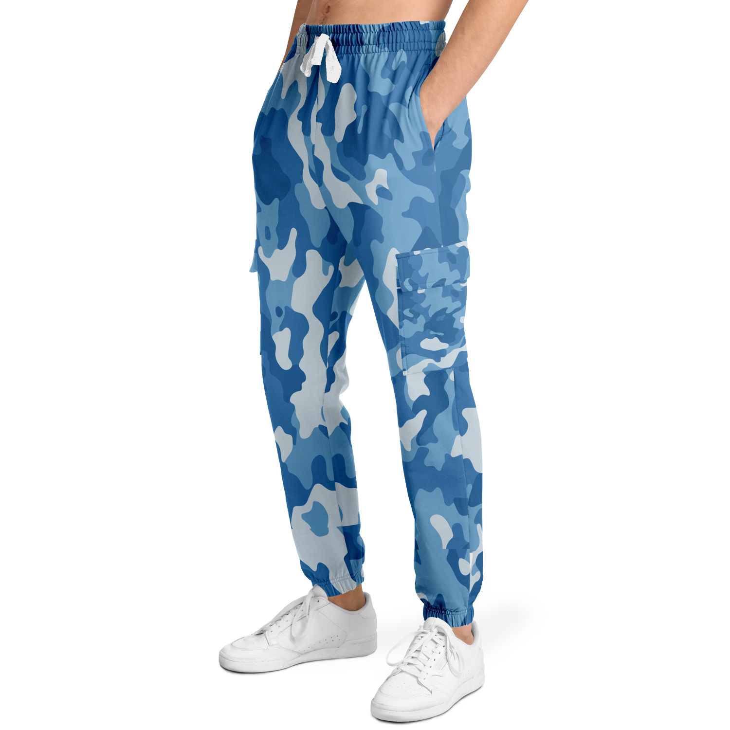 Military Blue Camo Cargo Sweatpants | Unisex