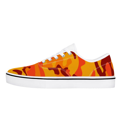 Camo Skate Shoes | Orange & Red Camouflage