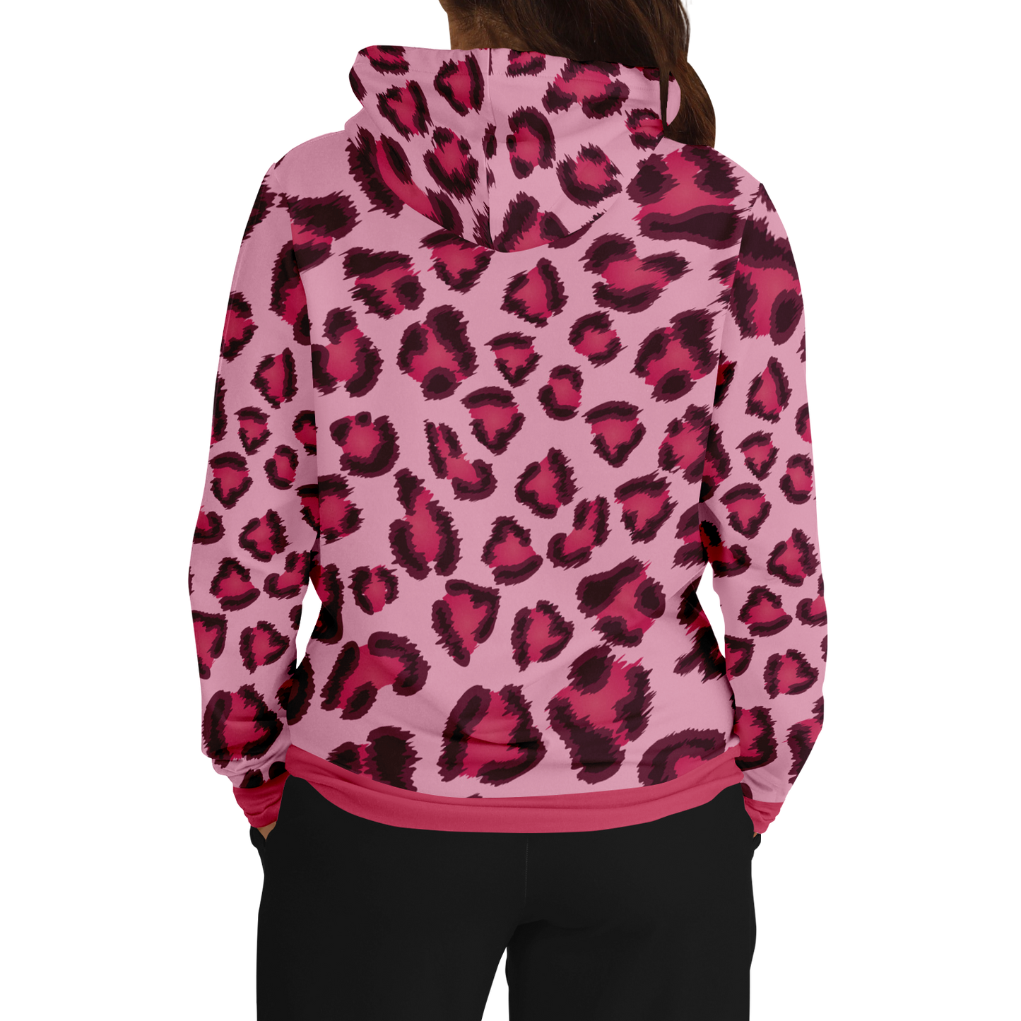 Leopard Hoodie | Pink, Cherry, and Black