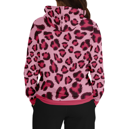 Leopard Hoodie | Pink, Cherry, and Black