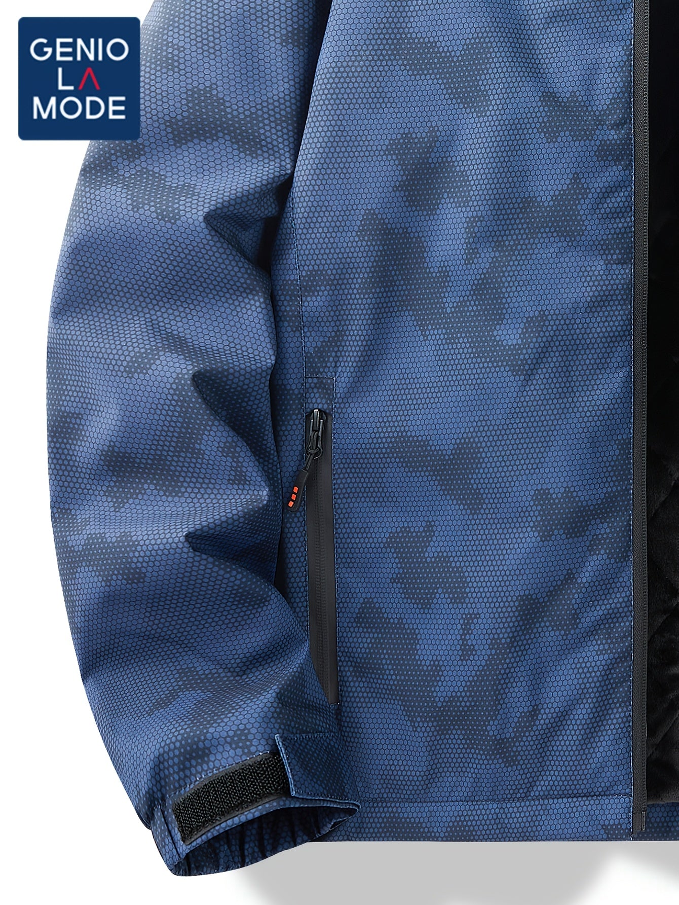 Men's Grey Camo Jacket | Windproof, Waterproof, Fleece Lining