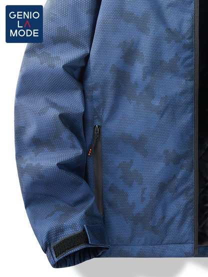 Men's Grey Camo Jacket | Windproof, Waterproof, Fleece Lining