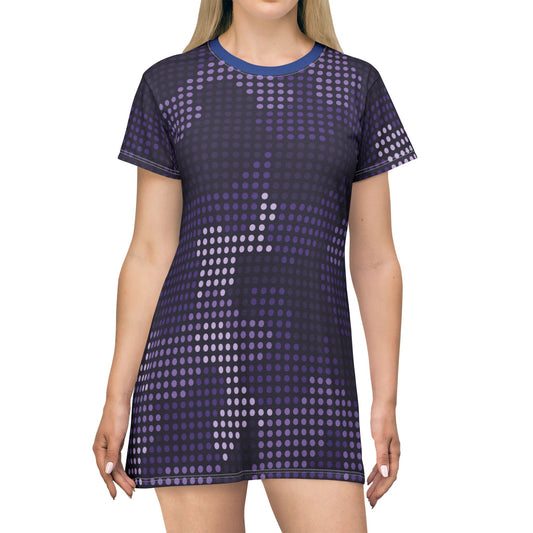 Camo T-Shirt Dress | Blue LED Camouflage