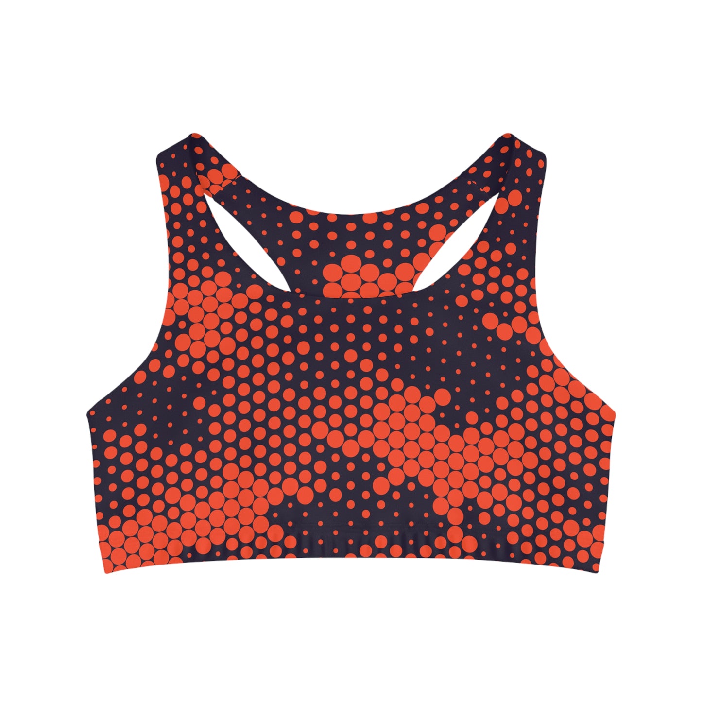 Camo Bra | Orange & Blue Digital Sports Camouflage