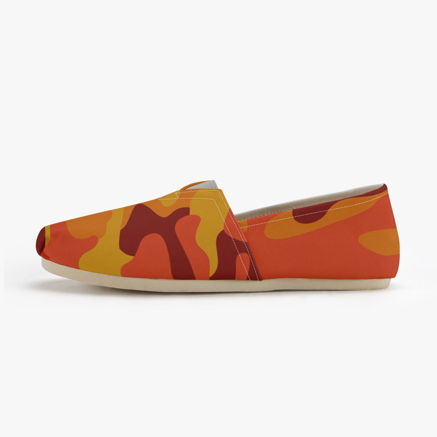 Camo Toms | Orange & Red Camouflage Canvas Shoes