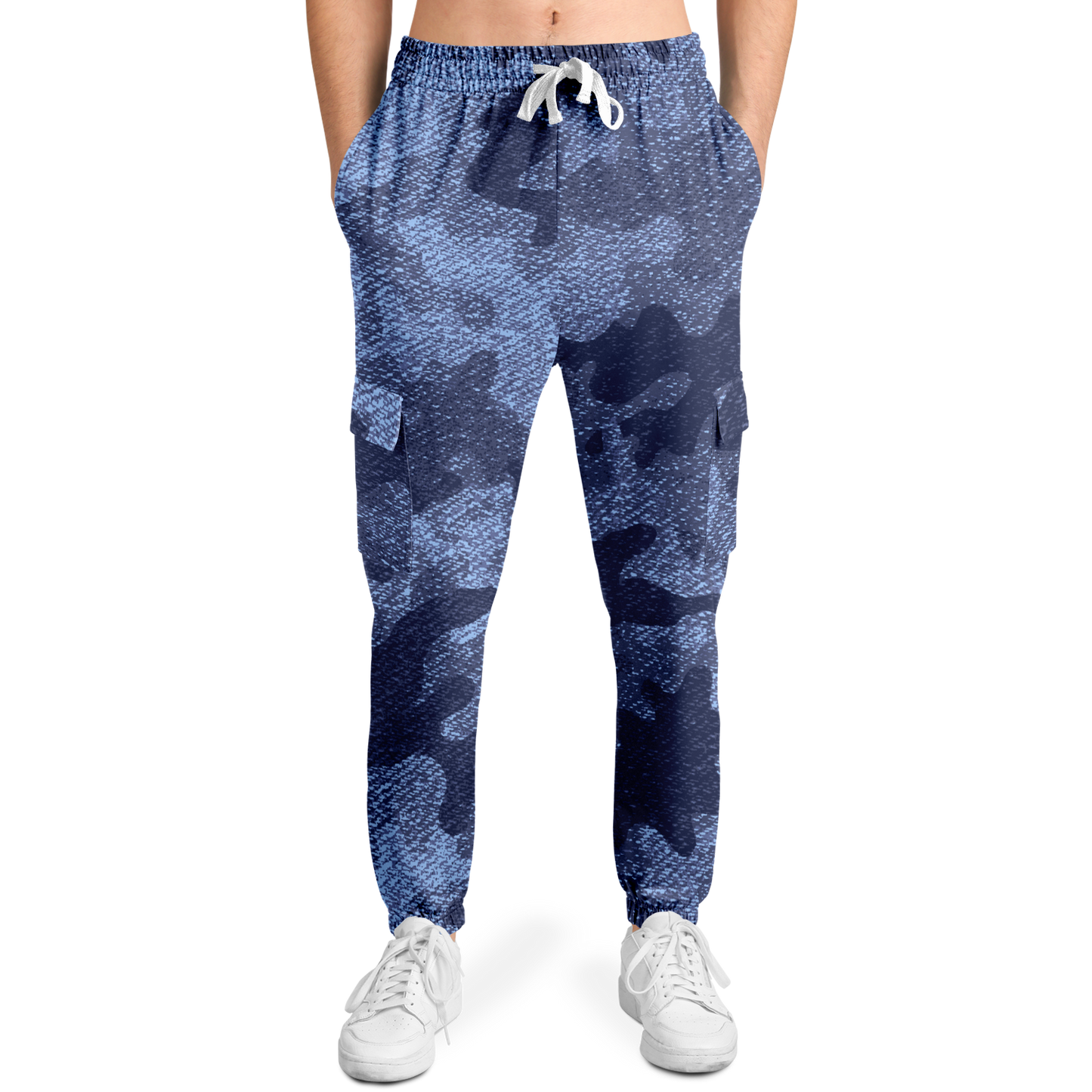 Camo Cargo Pants | Unisex | Blue Denim Camouflage