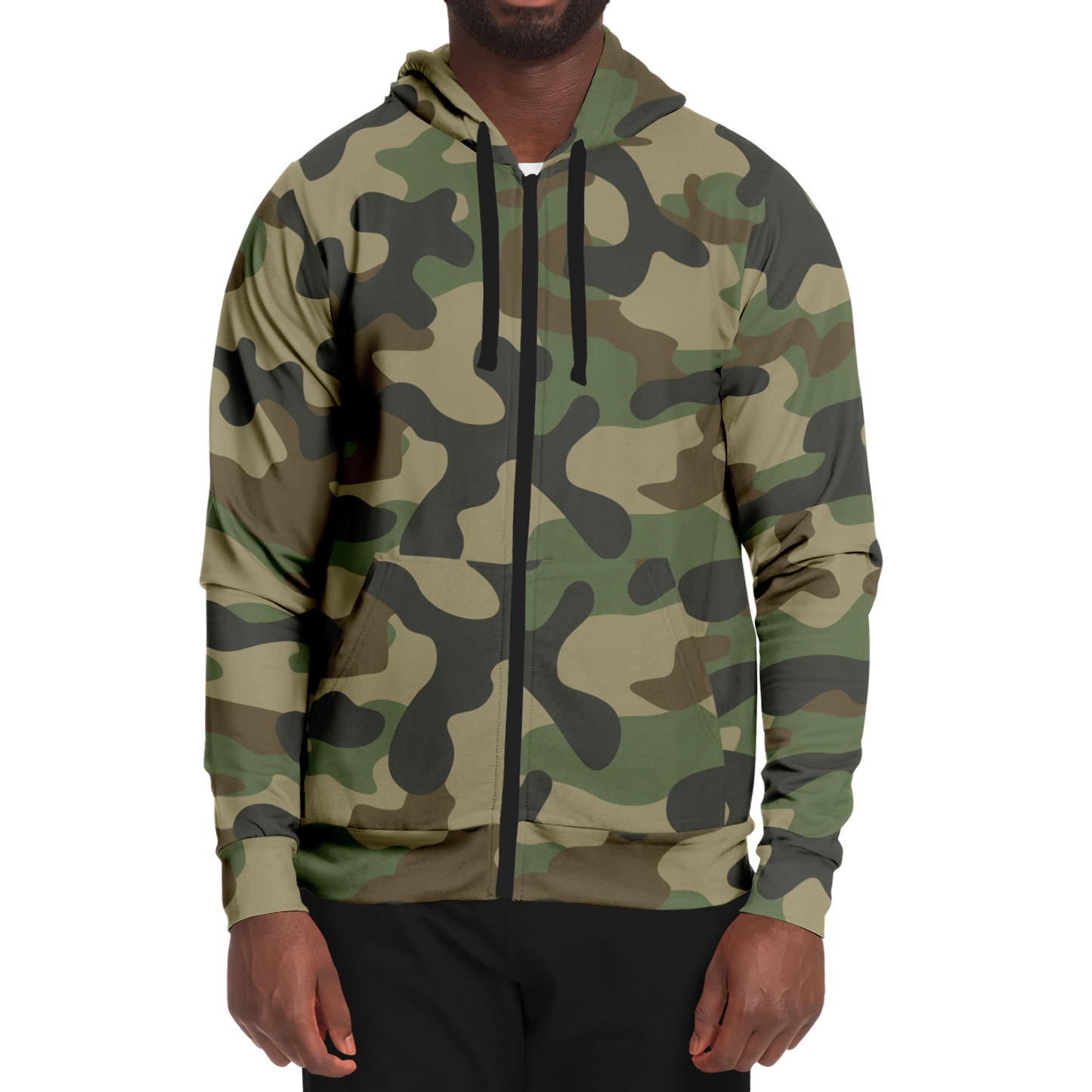 Zip-Up Hoodie | Military Brown Camouflage