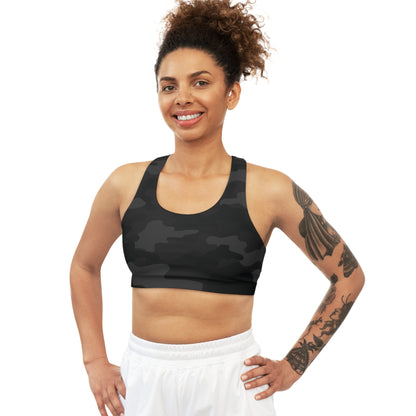 Camo Bra | Black Sports Camouflage