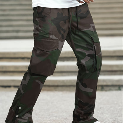 Men's Camouflage Overalls | Street Style in Green / Gray